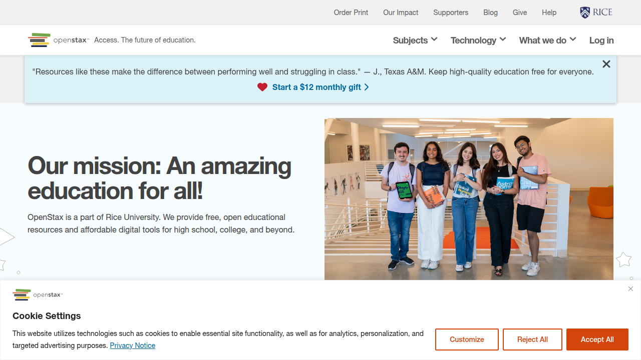 Platforms like OpenStax provide peer-reviewed, openly licensed textbooks designed to be free for students and self-learners.