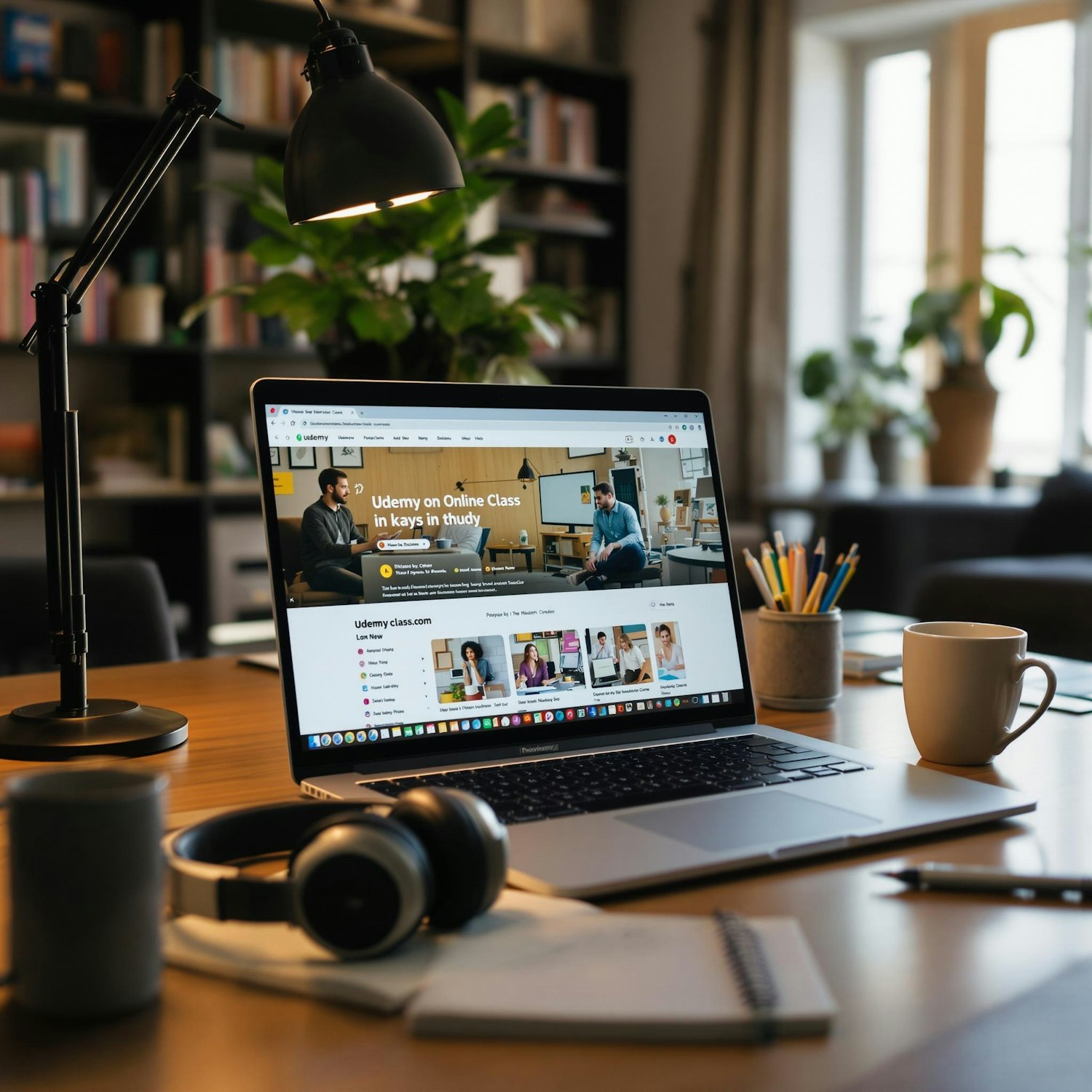 A person comfortably engaging with an online defensive driving course on a laptop, highlighting the convenience of flexible learning.